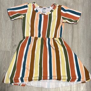Little & Lively bamboo Vibrant Striped Kids Dress